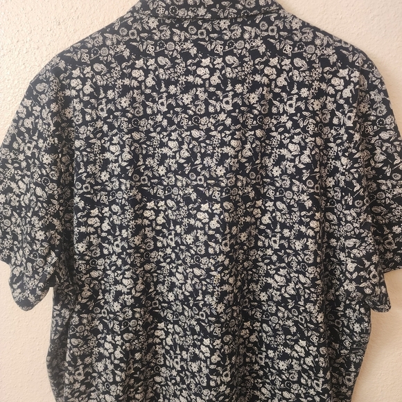 Perry Ellis Floral Pima Cotton Blend Black Polo Shirt Mens XXL - Picture 9 of 11